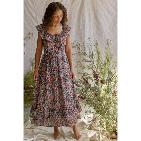Christy Dawn Dresses & Skirts - Christy Dawn Berry Wildflower Ruffle Colette Maxi Dress